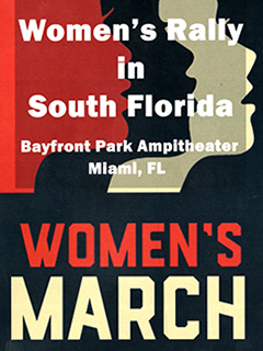 Digital scan of a Women's March South Florida poster