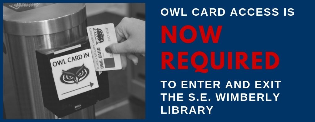 Owl Card swip into the library