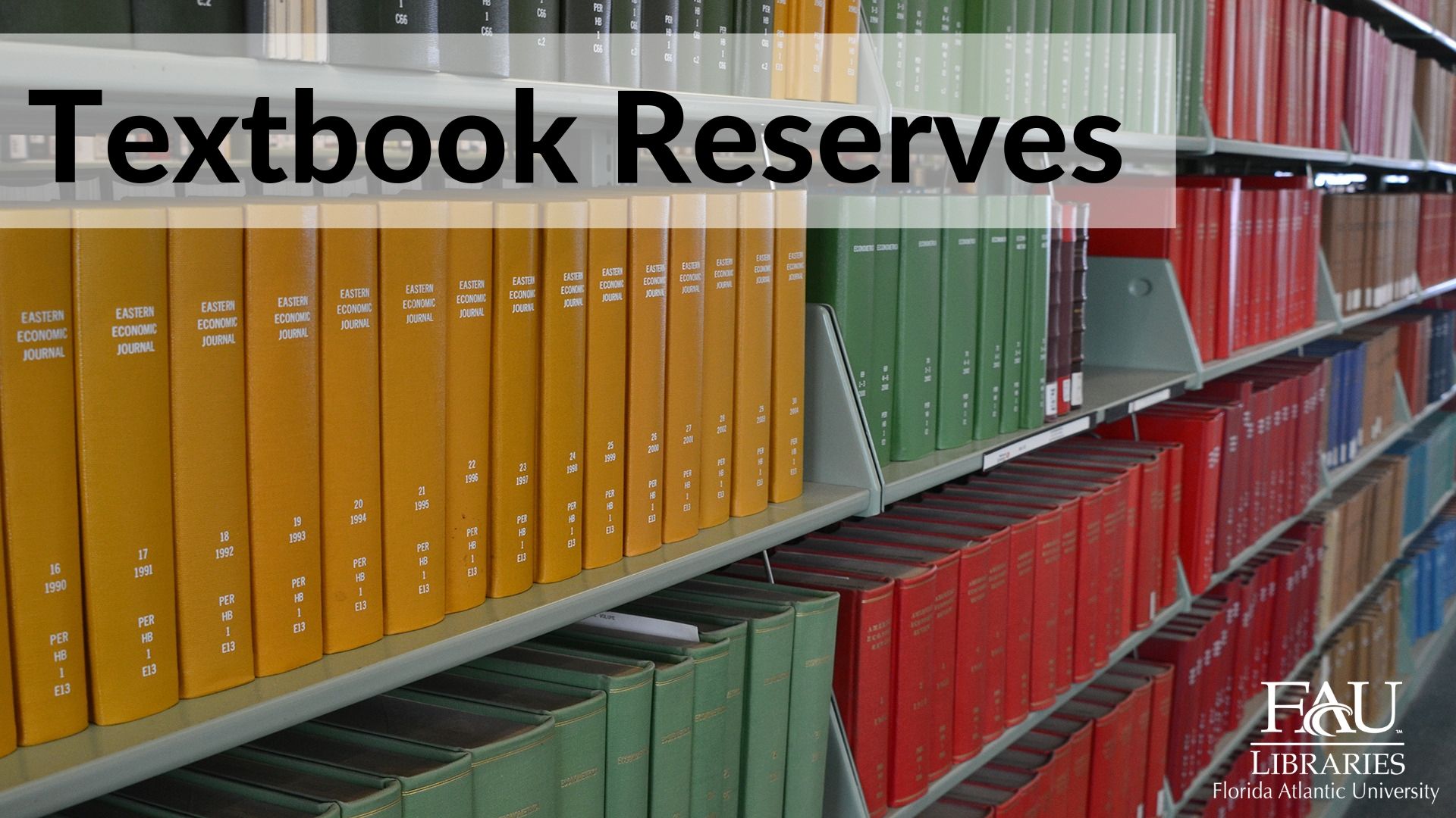 A stack of books with the words "textbook reserves" written on it. 