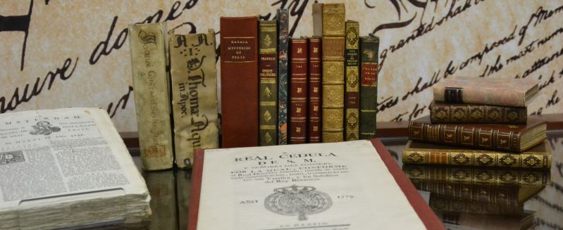 An illustration of rare books from the Spirit of America Collection