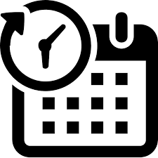 vector image of calendar and clock