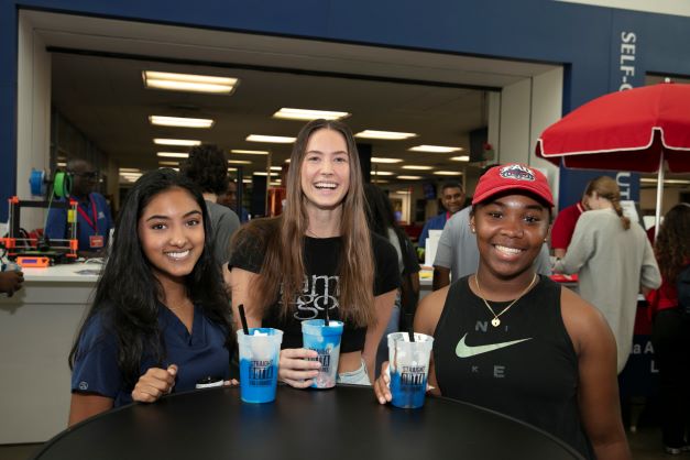 Students smiling