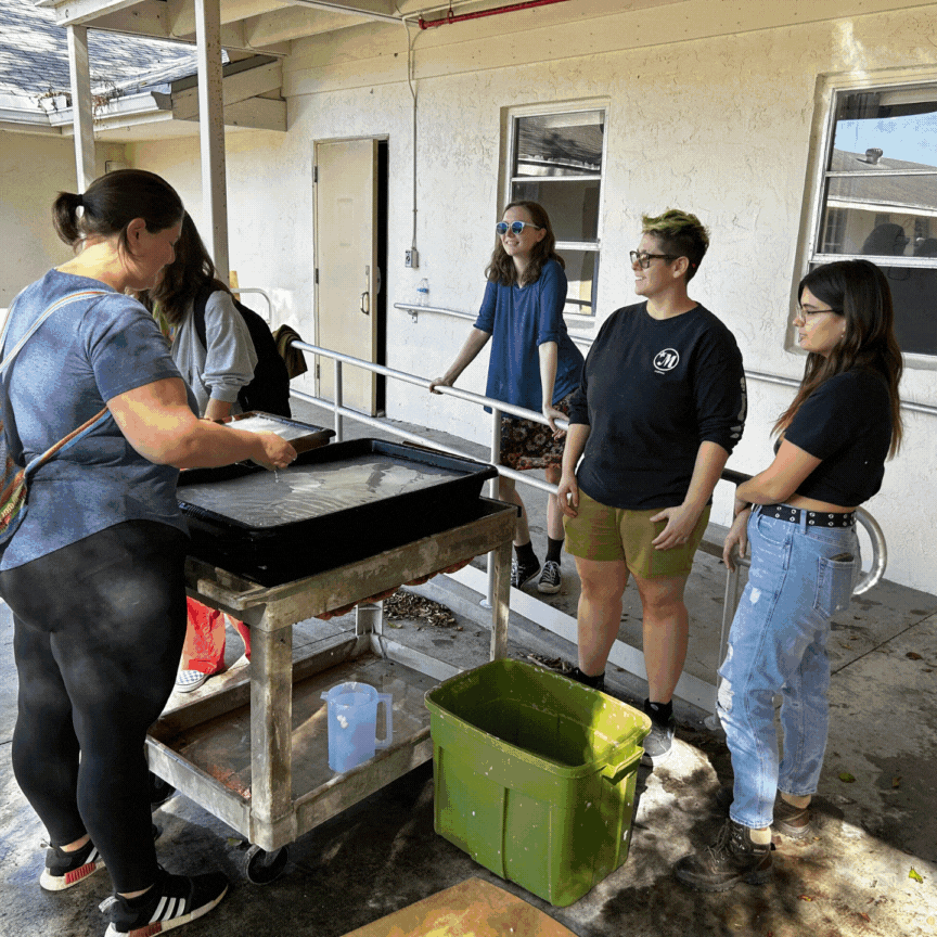 Jaffe Center's Papermaking Studio: FAU Bookbinding Class Embraces Hands-On Learning