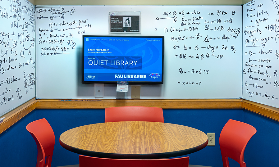 A Study Room Picture from the FAU Library Boca Raton Campus