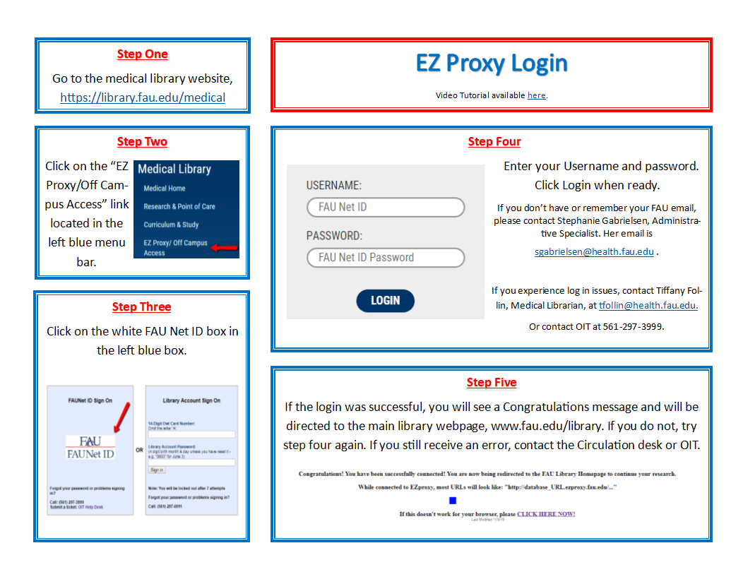 EZProxy access page one