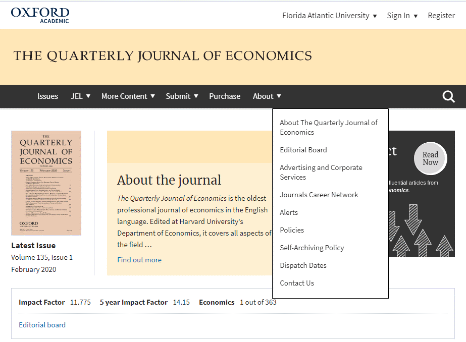 Image source: The Quarterly Journal of Economics: About the journal, by Oxford University Press