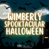 Wimberly Spooktacular Halloween event flyer with spooky background