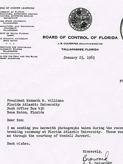 Partial image of a document from the FAU Founding Documents Collection