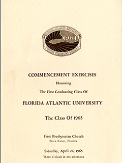 Digital scan of a commencement program