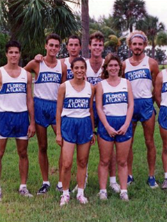 Photograph of cross country/running team members standing together