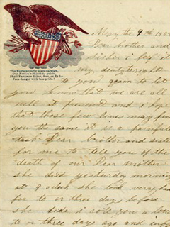 Partial image of a letter from the Karanetta Lazarus Rockwell Civil War Letters