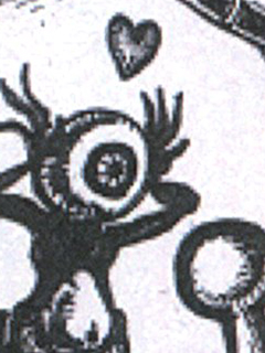 Image of an abstract creature with an eyeball for a head from the collection