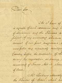 Digital scan of a letter from Rufus King
